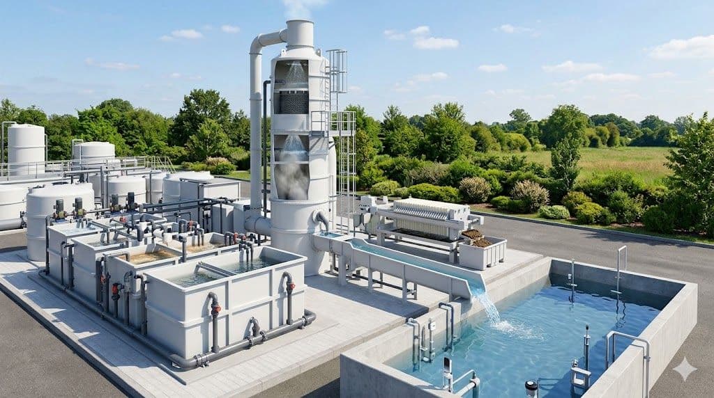 عمل الوحدات الصديقة للبيئة لمعالجة الأبخرة ومياه الصرف الصناعي